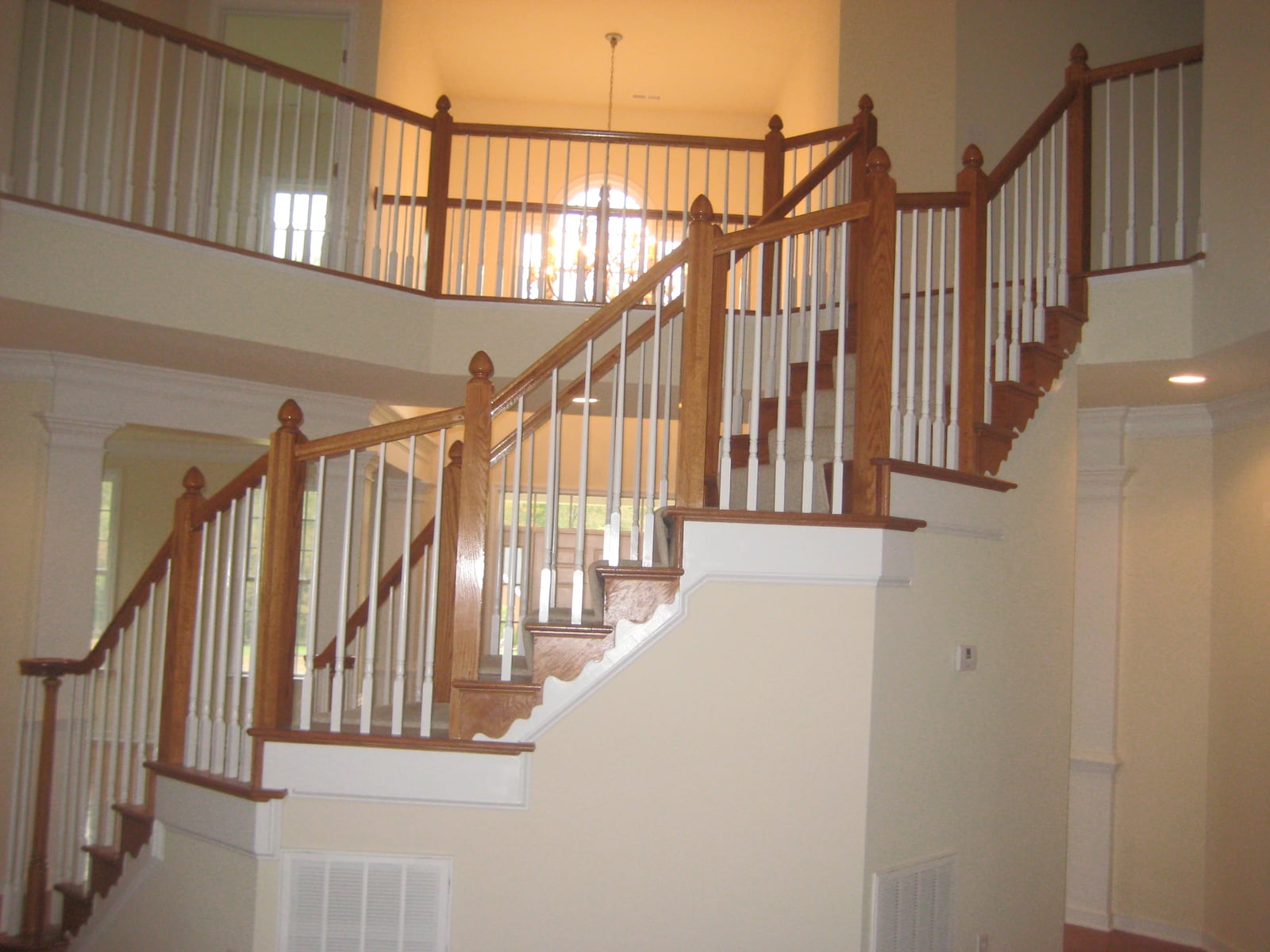 Stair hall before the baluster transformation